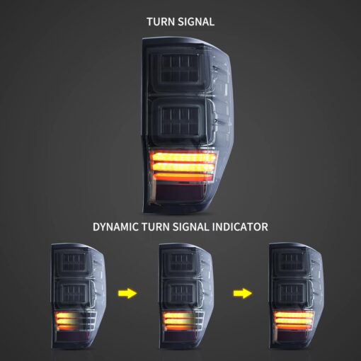 12-22 Ford Ranger 1th Gen (T6/P375) LED Tail Lights With Sequential Turn Signal (Not Fit For US Models) - Image 11