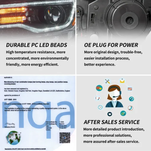 11-13 Jeep Grand Cherokee (WK2)  Headlights Full LED With Startup Animation/ Blue DRL - Image 11