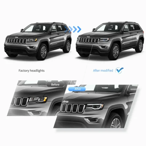 14-22 Jeep Grand Cherokee (WK2) Headlights Full LED With Startup Animation/ Blue DRL - Image 11