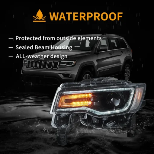 14-22 Jeep Grand Cherokee (WK2) Headlights Full LED With Startup Animation/ Blue DRL - Image 12