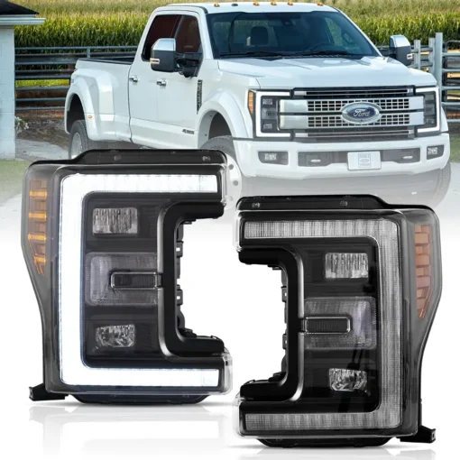 17-19 Ford F250 350 450 F550 Super Duty Full LED Headlights
