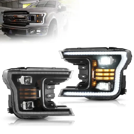 18-20 Ford F150 13th Gen Facelifted (Ⅱ) LED Dual Beam Projector HeadLights Black - Image 15