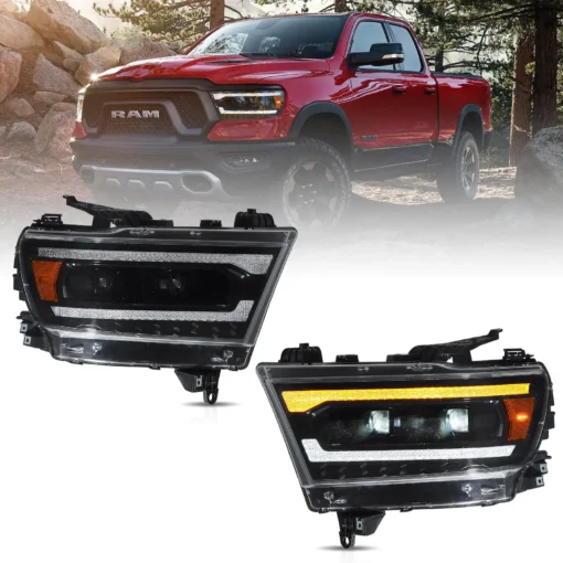 19-24 Dodge Ram 1500 Full LED Headlights - Image 12