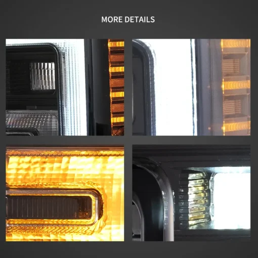17-19 Ford F250 350 450 F550 Super Duty Full LED Headlights - Image 9