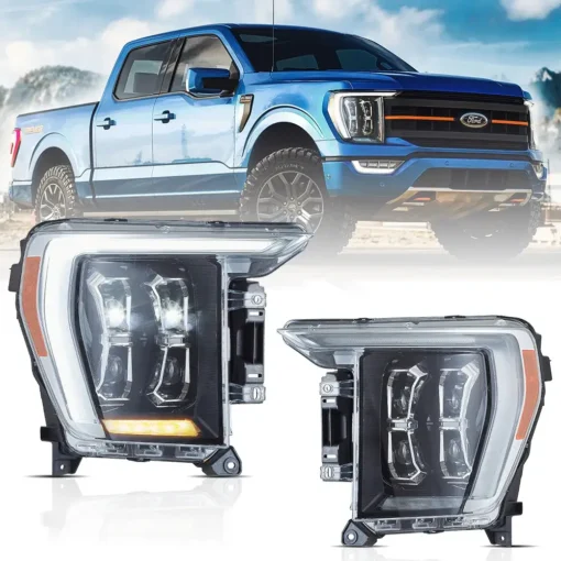 21-23 Ford F150 14th Gen Projector Full LED Matrix Headlights Upgrade