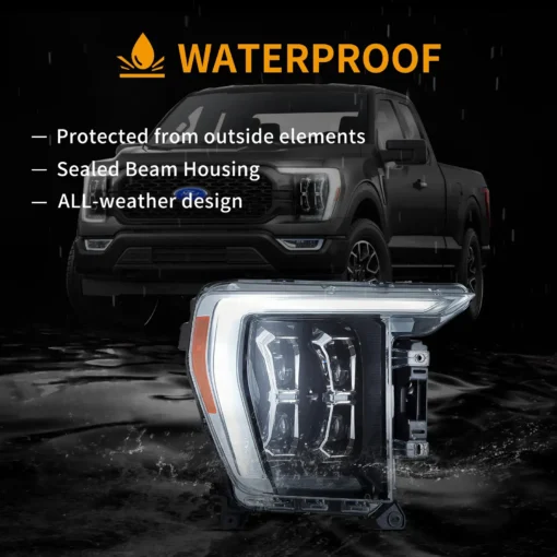 21-23 Ford F150 14th Gen Projector Full LED Matrix Headlights Upgrade - Image 9