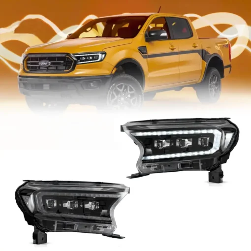 19-23 Ford Ranger [US Types] LED Matrix Projector HeadLights Black - Image 14