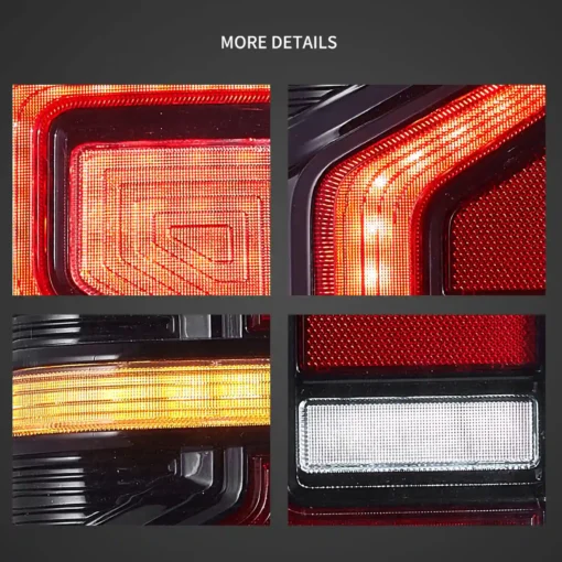 12-22 Ford Ranger LED Upgrade Tail Lights With Amber Sequential Turn Signal (Not Fit For US Models) - Image 11