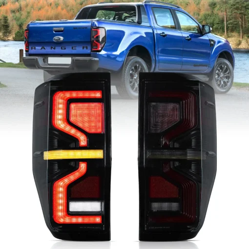 12-22 Ford Ranger LED Upgrade Tail Lights With Amber Sequential Turn Signal (Not Fit For US Models) - Image 16