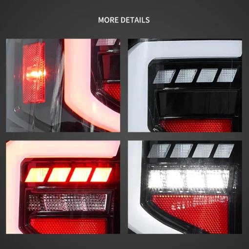 14-18 GMC Sierra 1500 2500HD 3500HD Vland LED Tail Lights With Dynamic Welcome Lighting Clear - Image 10