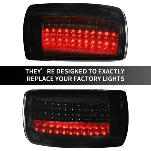 00-06 GMC Yukon Chevrolet Tahoe Suburban LED Tail Lights with Amber Turn Signal - Image 9