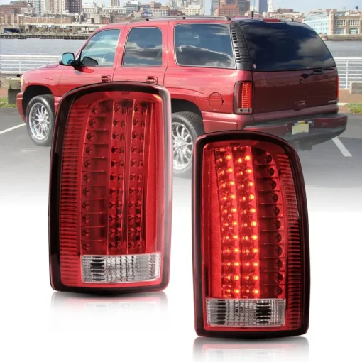 00-06 GMC Yukon Chevrolet Tahoe Suburban LED Tail Lights with Amber Turn Signal - Image 11