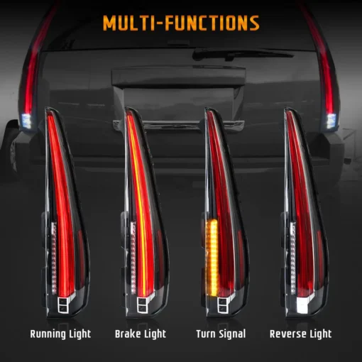 07-14 GMC Yukon Chevrolet Tahoe Suburban 3th Gen (GMT900) LED Tail Lights With Start-up Animation - Image 3