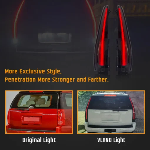 07-14 GMC Yukon Chevrolet Tahoe Suburban 3th Gen (GMT900) LED Tail Lights With Start-up Animation - Image 11
