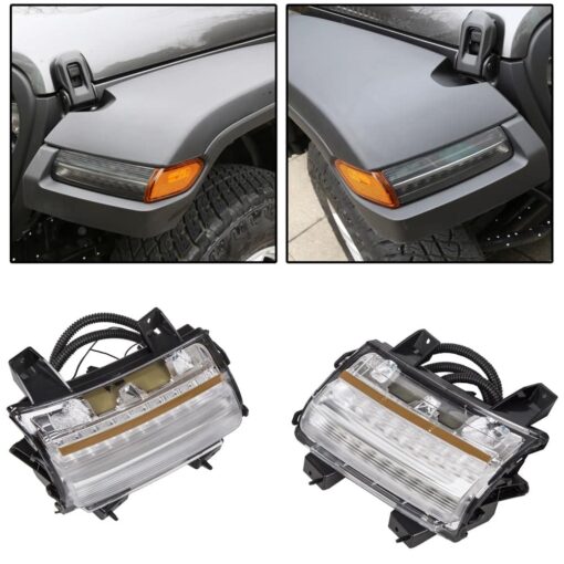 Front Fender Flare Wheel Eyebrow Lights For 2018-2020 Jeep Wrangler JL - Image 7